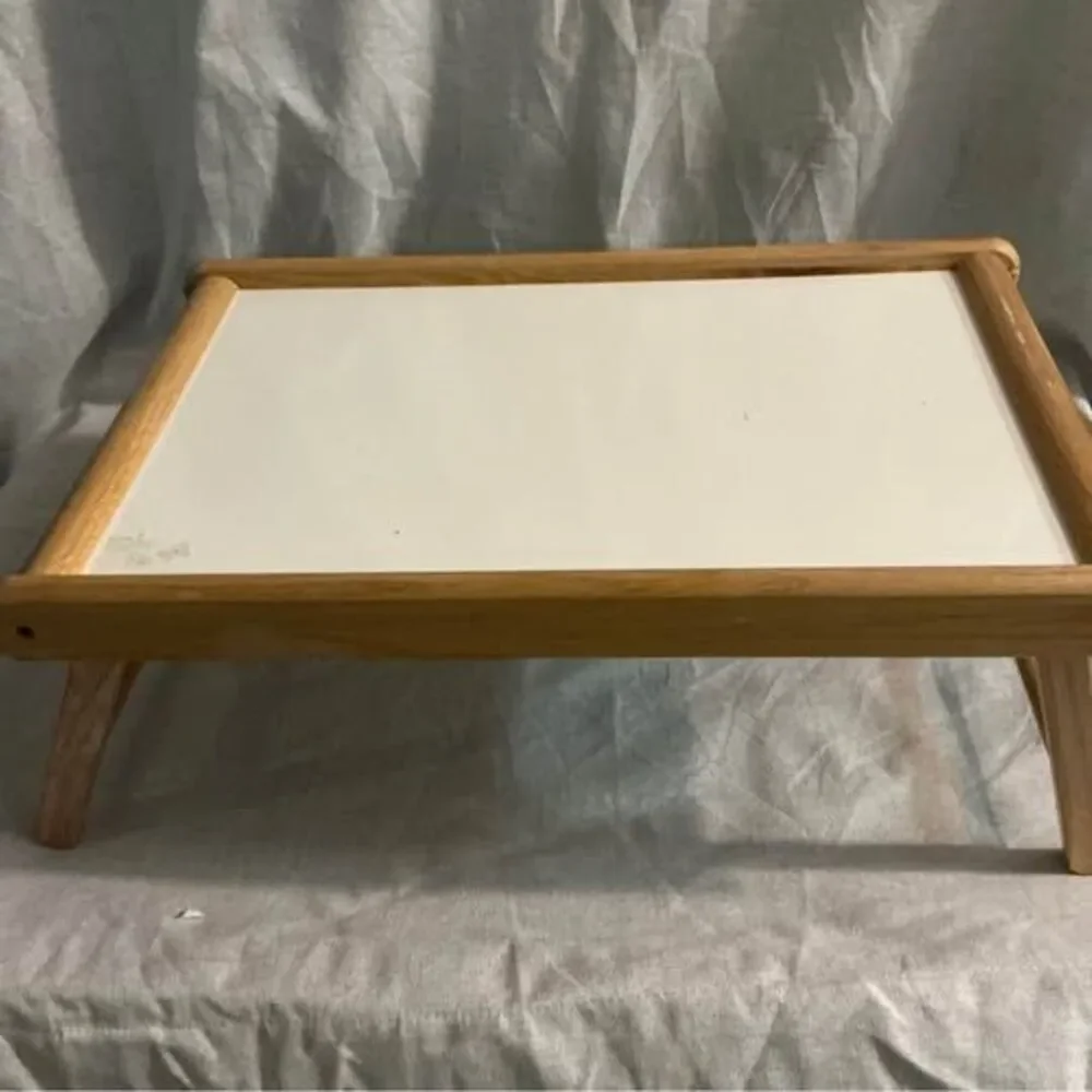 Wooden Bed Tray with White Top